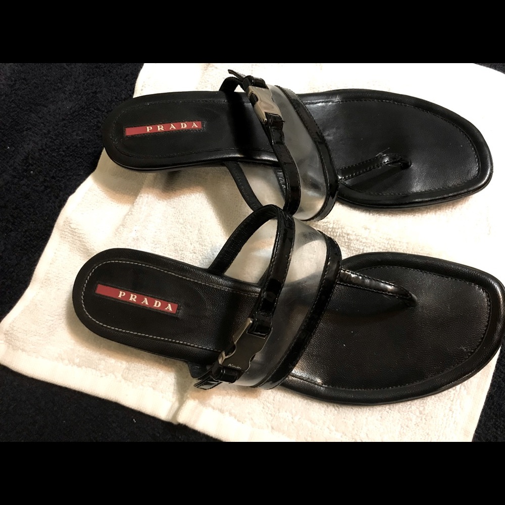 Prada black sandals